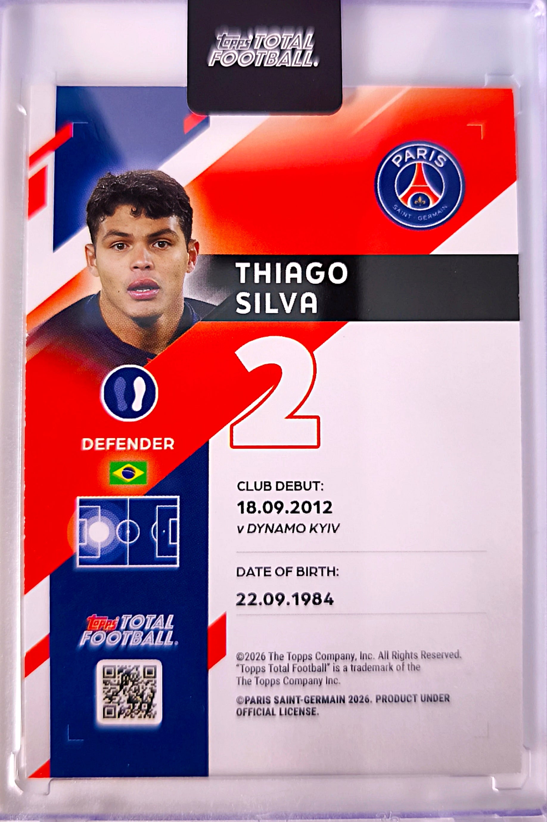 Thiago Silva Legends 1/75 - Topps Total Football Paris Saint-Germain 🔥