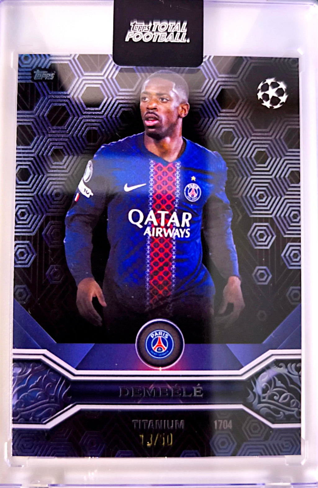 Ousmane Dembélé Titanium 1/50 - Topps Total Football Paris Saint-Germain 🔥