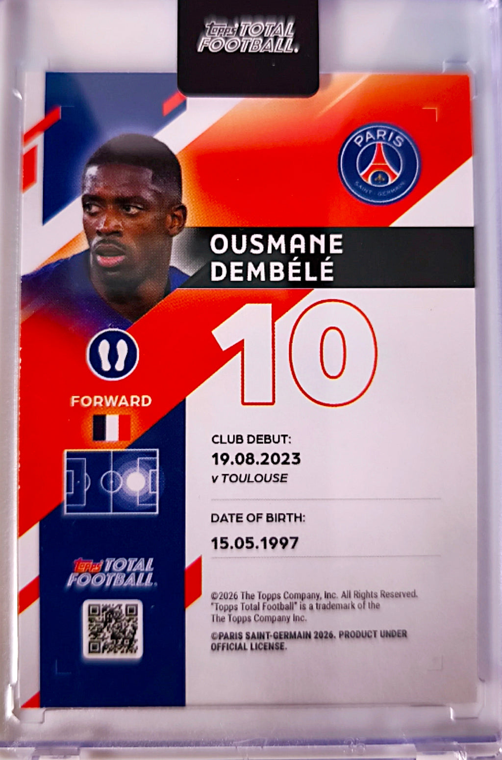 Ousmane Dembélé Next Goal Wins 1/50 - Topps Total Football Paris Saint-Germain 🔥