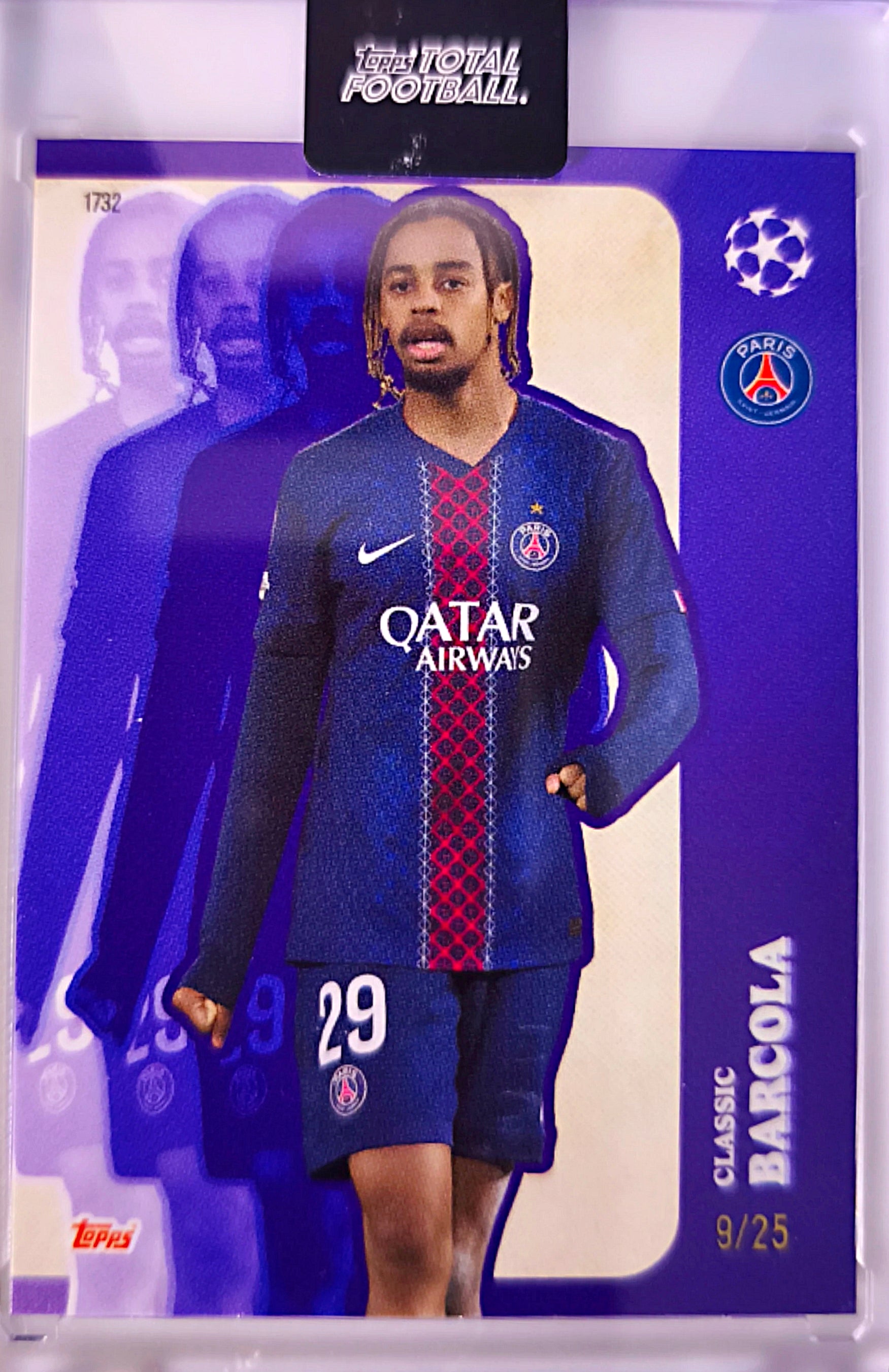 Bradley Barcola Classic 9/25 - Topps Total Football Paris Saint-Germain 🔥