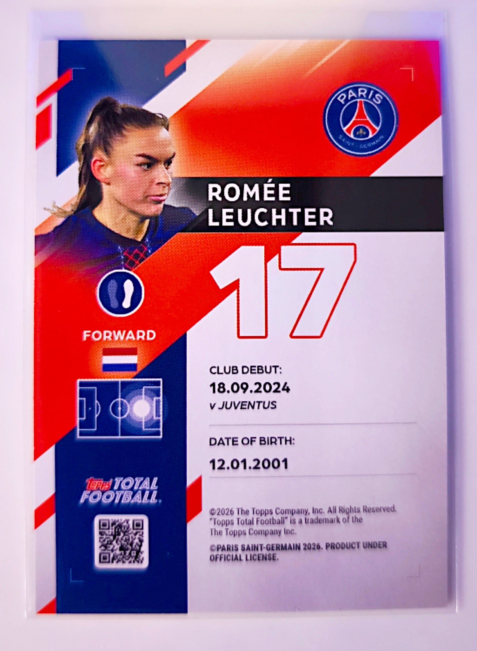 Romée Leuchter /99 /75 /50 - Topps Total Football Paris Saint-Germain 🔥